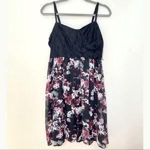 Maurice’s Black Lace and Floral Cocktail Dress